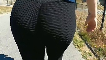 Curvy Milf Shows Off Her Big Booty In Public