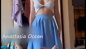 Stepbro Observes Step Sister Dressing While Pleasuring Himself